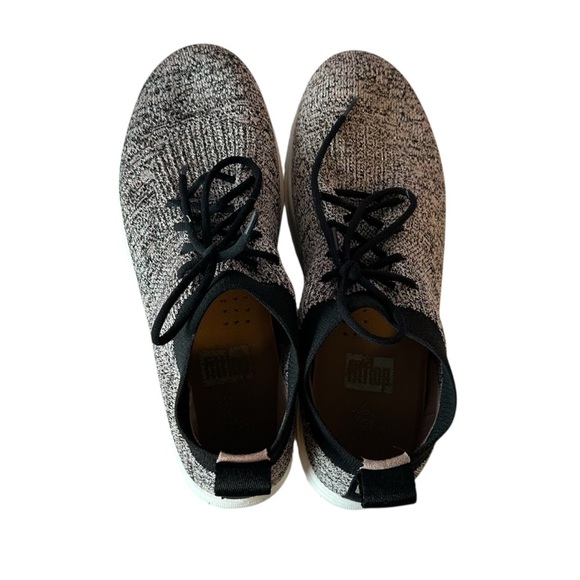 FitFlop Uberknit Slip On Lace Up Sneakers Size 10 Pink Black Gray - Picture 1 of 7